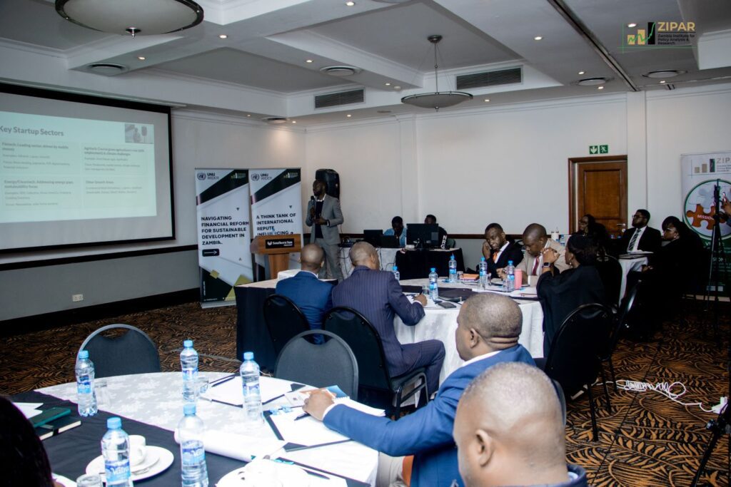 ZIPAR policy dialogue participants attending a research presentation